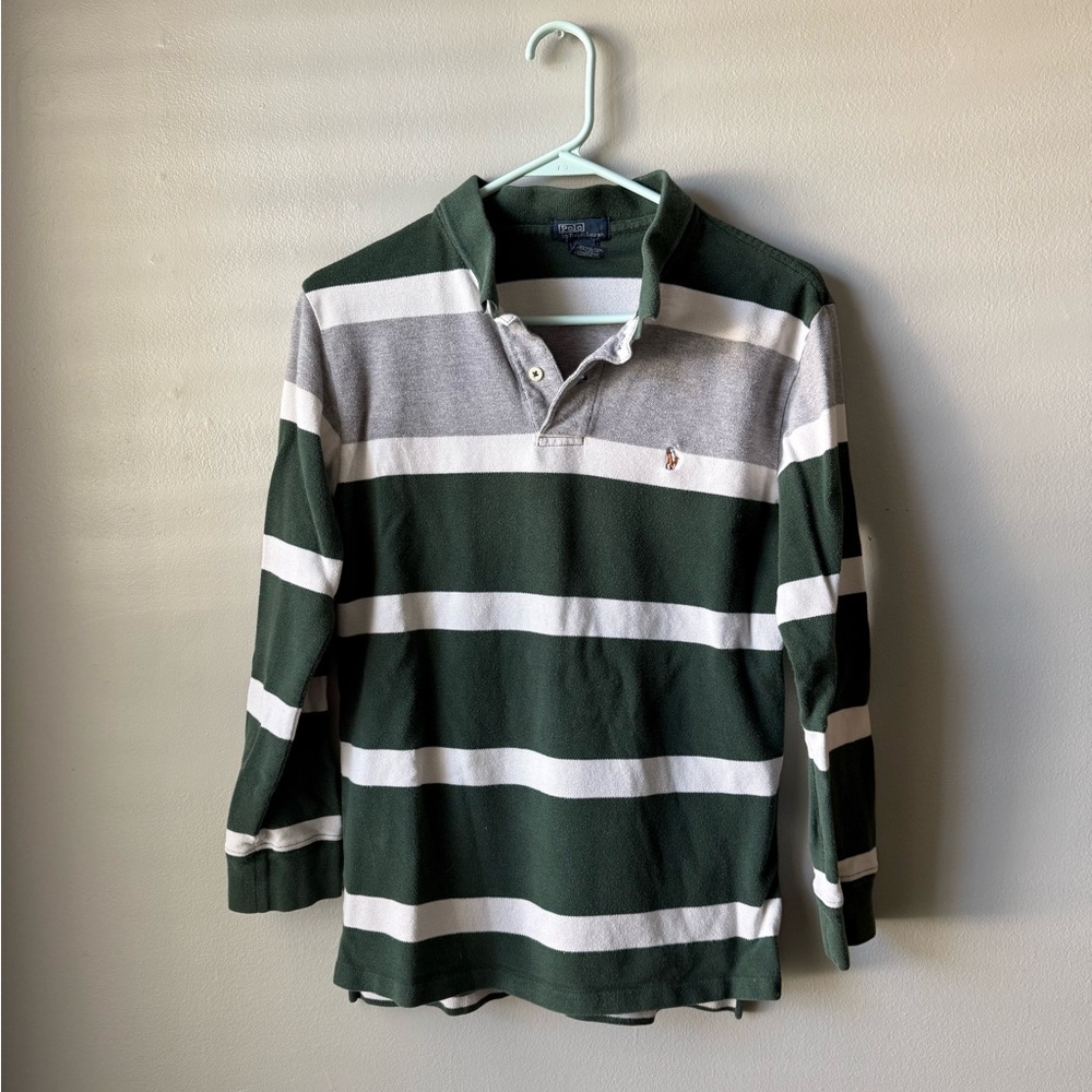 Polo Ralph Lauren Boys Long Sleeve Rugby Shirt - size large